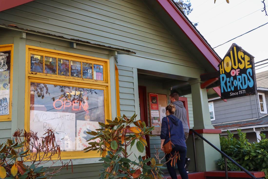 House of Records is located on 13th Ave and has a large variety of records and CDs in every genre. Eugene offers a great selection of local record stores to shop at with a wide array of vinyls, CDs, posters and more. (Mary Grosswendt/Emerald)