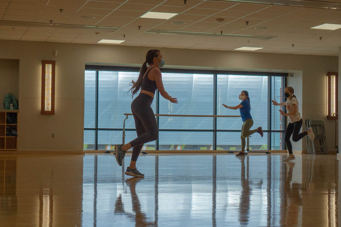 Having a dance background has been helpful for Ashley to excel at teaching fitness classes. (Ali Watson/Emerald)