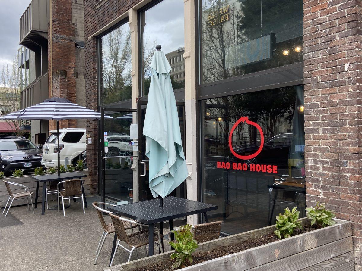 Bao Bao house also features outside dining for customers to enjoy the sun. Bao Bao House serves house made dumplings, noodle bowls &amp; Chinese standards. (Liam Sherry/Daily Emerald)&#160;&#160;