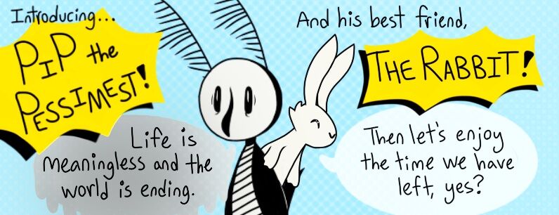 Pip the Pessimist is a new bi-weekly comic about an anxious little bird and his wise rabbit friend. (Green Johnson/Emerald)