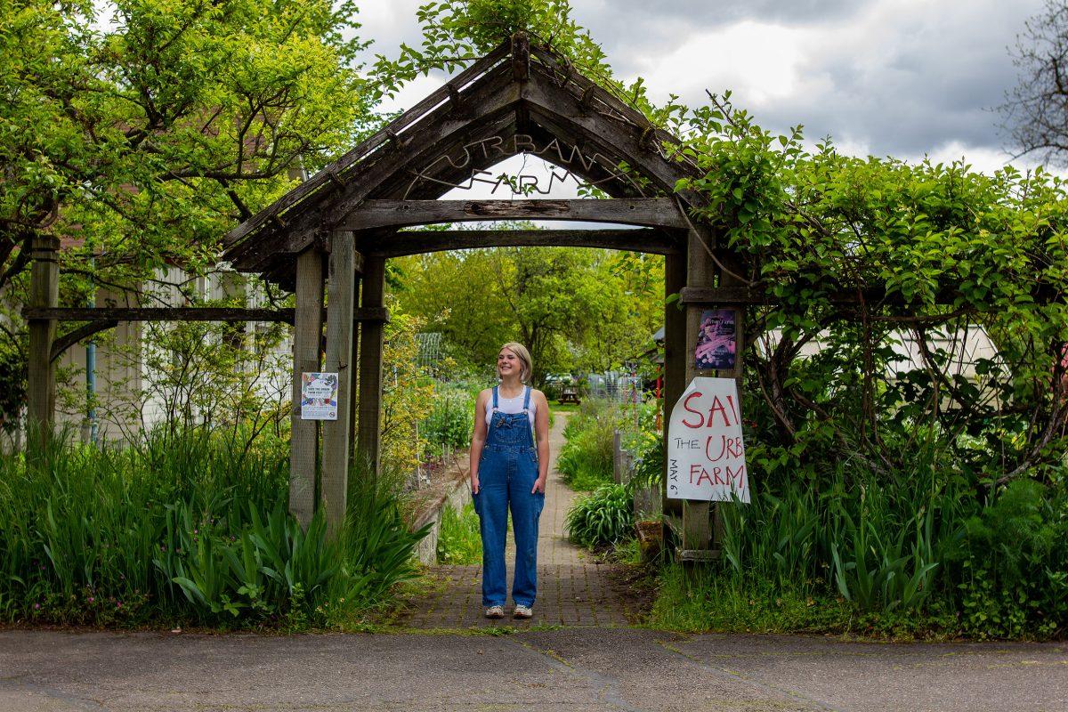 Grace Youngblood, an organizer of Save the Urban Farm, has been involved with the Urban Farm for four years.