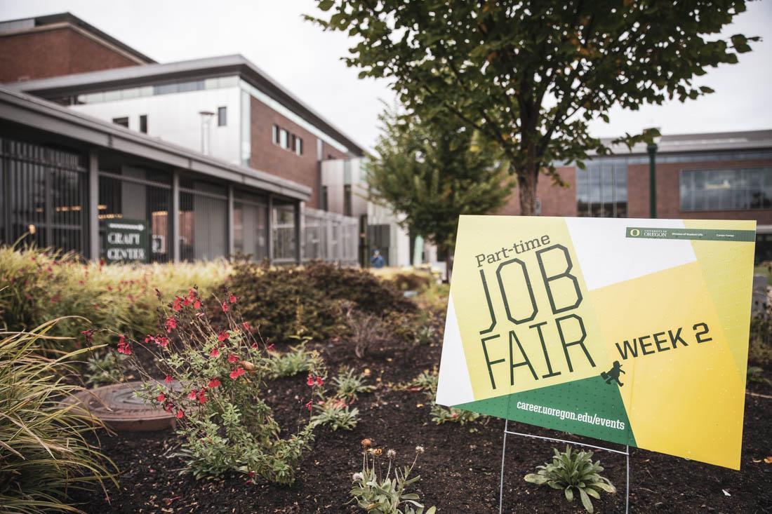 On top of club and greek life fairs, a job fair will also be held during the second week of fall term. University of Oregon students, new and old, prepare for the upcoming year of school, sports, clubs, and more. (Maddie Stellingwerf/Emerald).