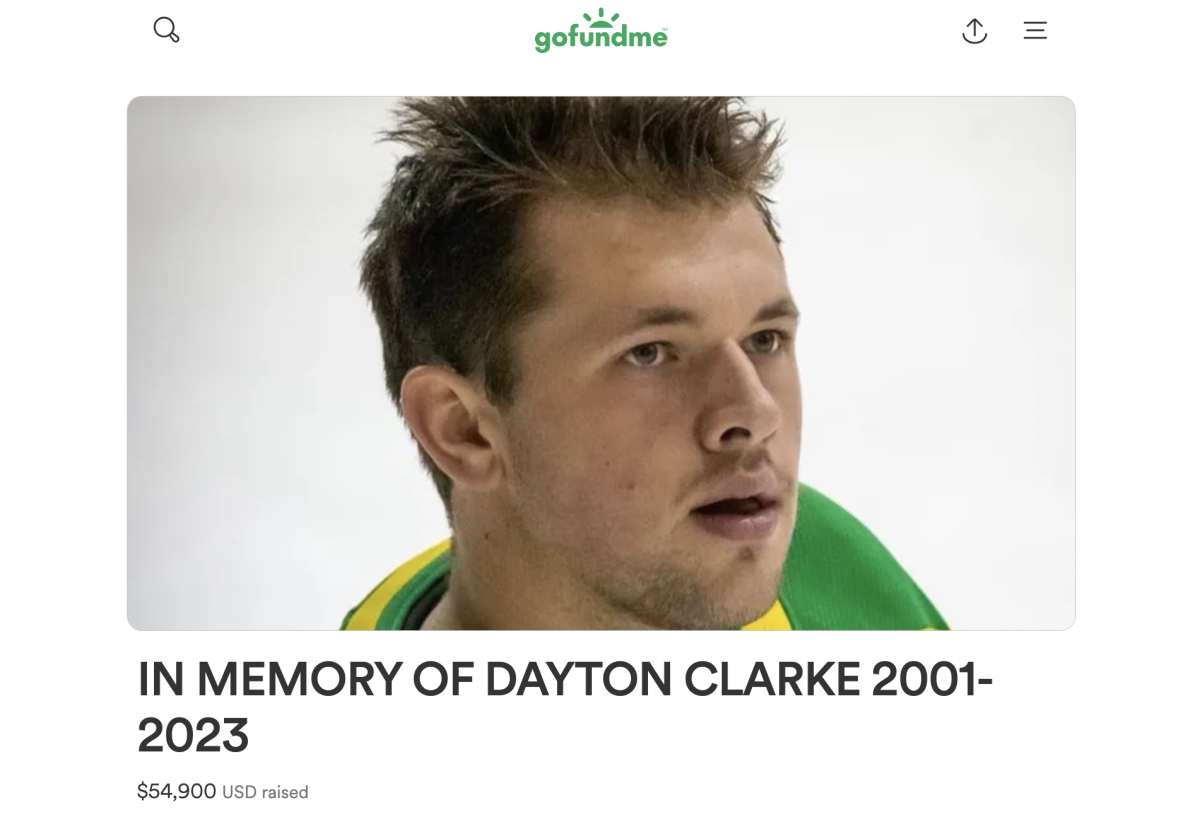 University of Oregon hockey player Dayton Clarke passed away after a delivery truck hit him on May 13 (GoFundMe page).