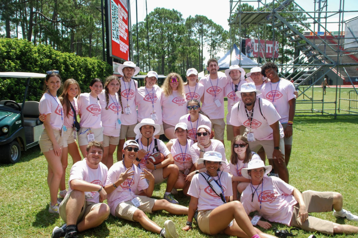 Oregon Athletic Ambassadors under the hot Louisiana sun on day three of the Manning Passing Academy