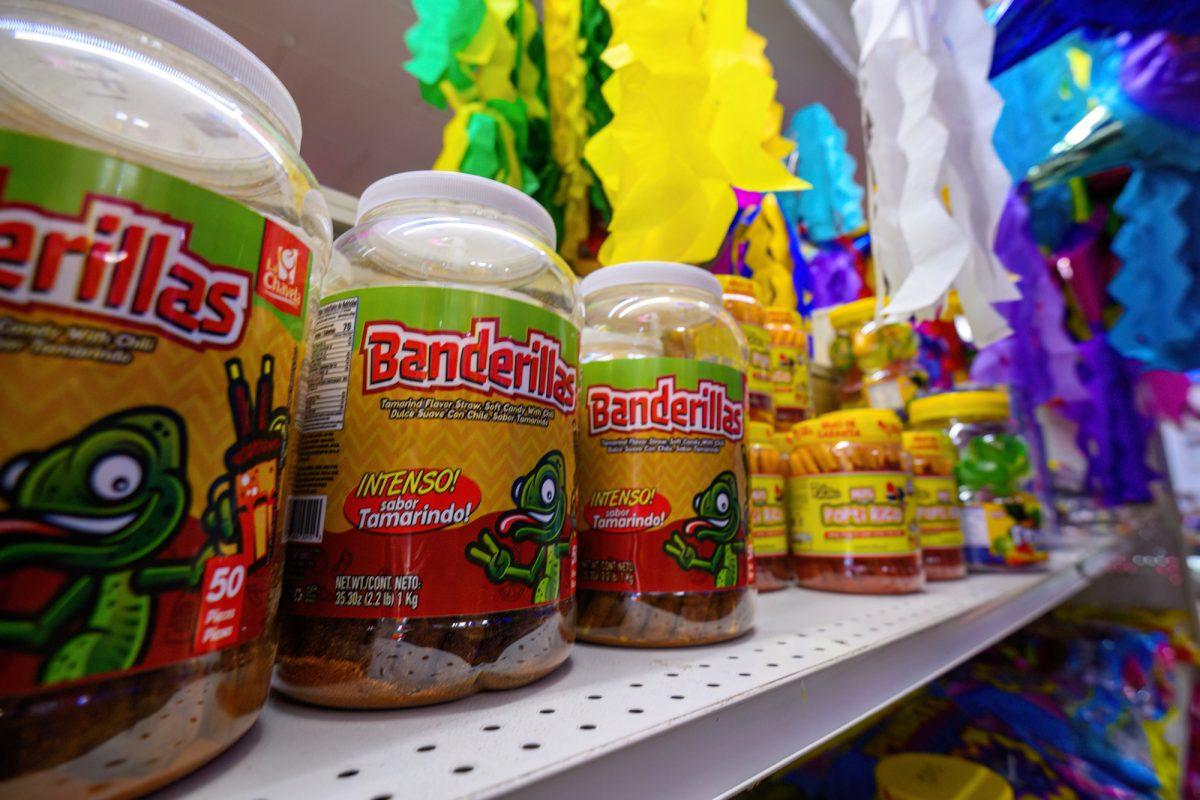 Popular candies like Banderillas are avaliable for purchase. Hispanic markets such as La Tienda Mexicana carry a wide variety of goods on August 28, 2023, in Springfield, Oregon. (Eric Becker/Emerald)