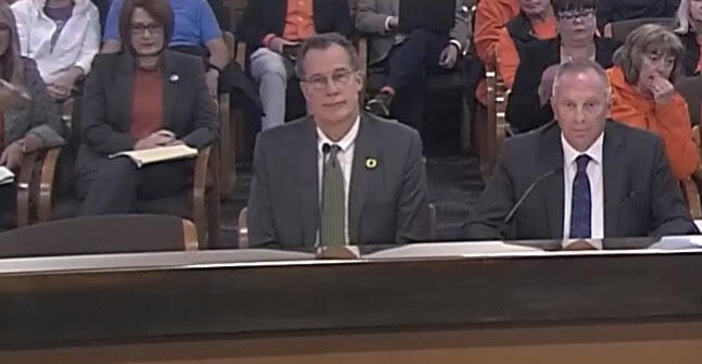 University of Oregon President John Karl Scholz said that the move to the big 10 was "the right thing to do". UO Athletic Director Rob Mullens&#160; said it was the best thing to do for UO students. (Photo Courtesy of Oregon State Legislature)
