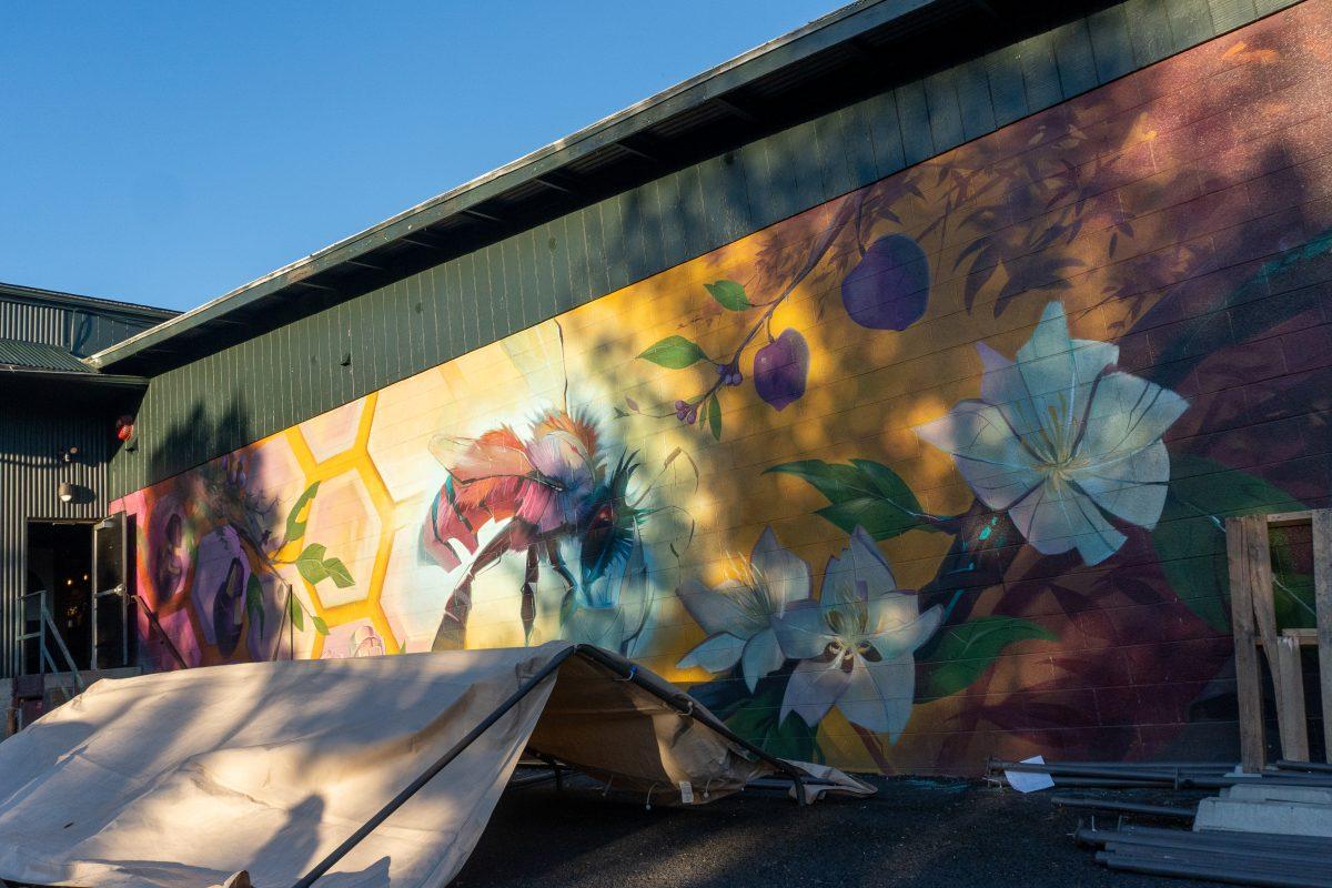 Steve Lopez's mural on WildCraft Cider Works' (Spencer So/Emerald)