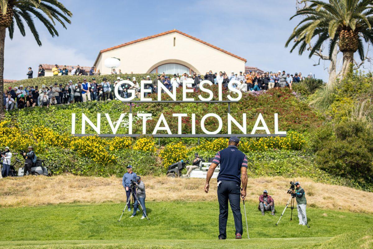 Tiger Woods acts as a participating host for the Genesis Invitational in the same course that he earned his first try at the PGA in 1992. Tiger participated as an amateur at the Riviera Country Country Club at age 16.&#160;The four day Genesis&#160;Invitational is held in Pacific Palisades, CA, from Feb. 15 to Feb. 18, 2024. (Jonathan Suni/Emerald)