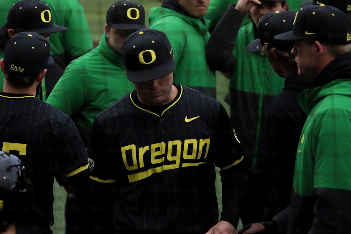 <p>Bradley Mullan (51) leaves the game after giving up 2 runs on 2 hits. (Kai Kanzer/Emerald)</p>