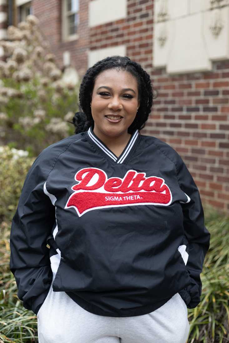 India Davis is the event coordinator for Delta Sigma Theta. The organization meets throughout the school year and connects to other members across the country. (Kemper Flood, Emerald).