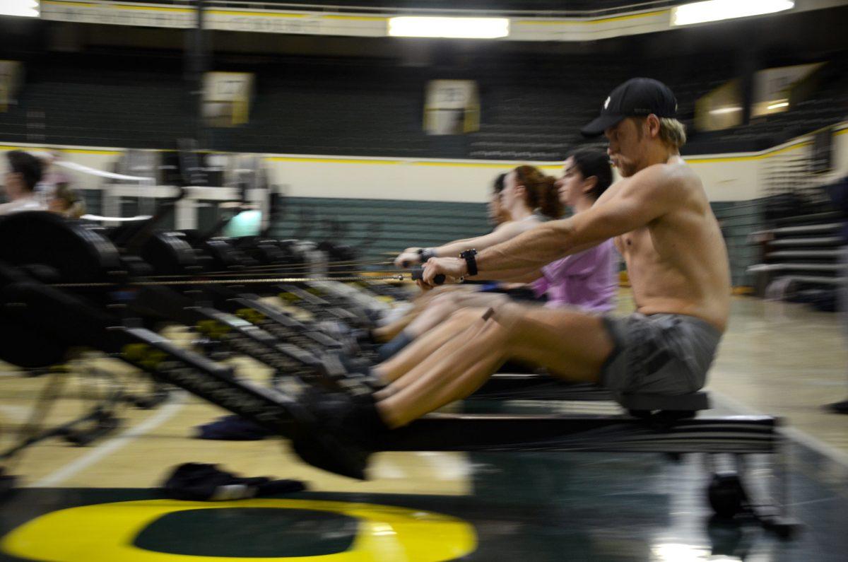 Both the Men and Women's Varsity Rowing Team begin their dryland training at&#160;5:35 a.m. at&#160;MacArthur Court. (Kai Kanzer/Emerald)