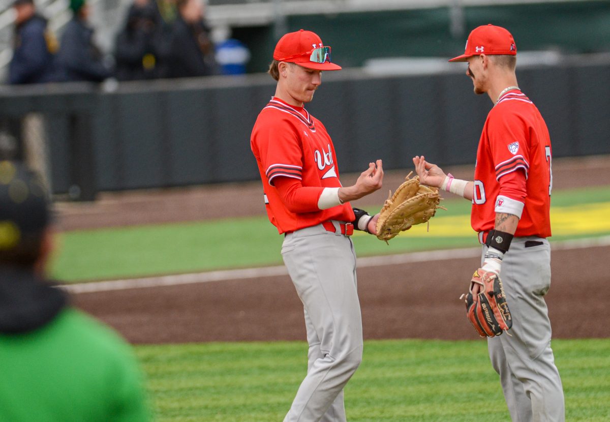 The Utah Utes Baseball Team avoid the sweep, winning game three of the series 9-7 at PK Park in Eugene, Ore., May 5, 2024. (Kai Kanzer/Emerald)