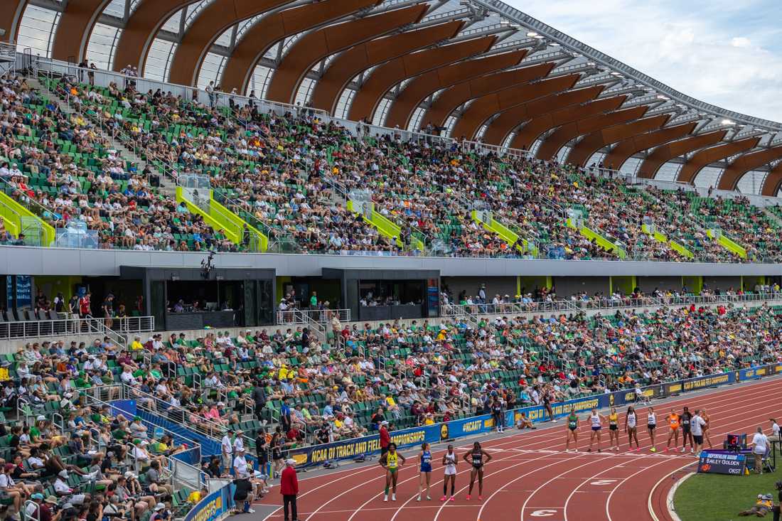 Thousands of fans attended the final day of the championship. The final day of the NCAA Track &amp; Field Championships was held on June 8, 2024 at Hayward Field in Eugene, Ore. (Molly McPherson/Emerald)