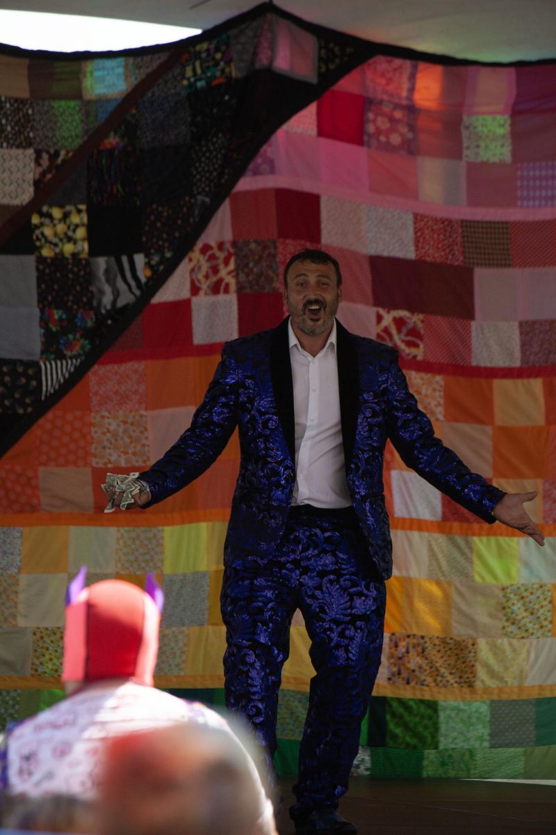 'Emperor of Eugene,' Johnny Doone Foxx sings at Eugene Pride in the Park. (Miles Cull/Emerald)