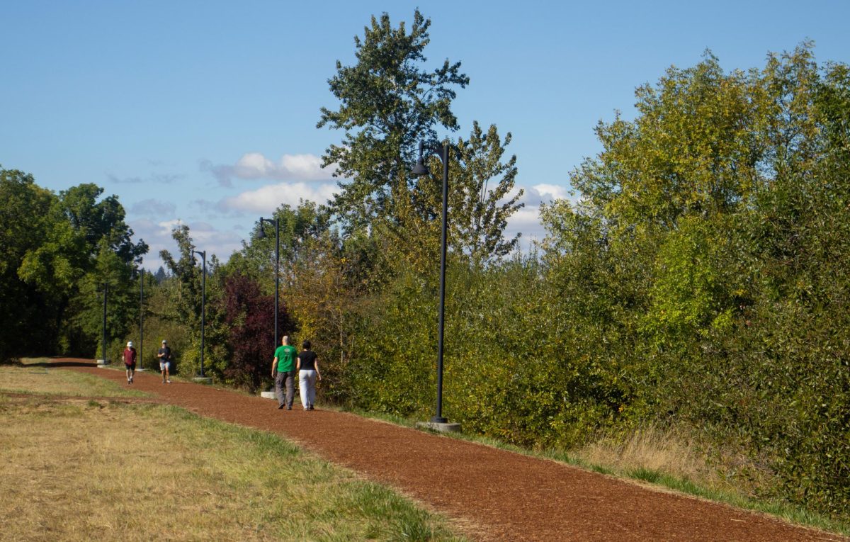 Amazon Park has a 3.5 running trail located in Eugene, Ore. Along the way are multiple other recreation structures. (Alyssa Garcia/Emerald) 