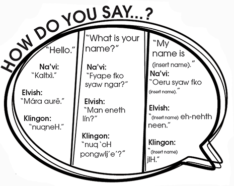 Elvish, Klingon, and Na&#8217;vi give fictional characters voice.