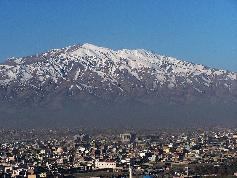 Some of the mountains that ring Kabul. (Courtesy of Wikimedia Commons)