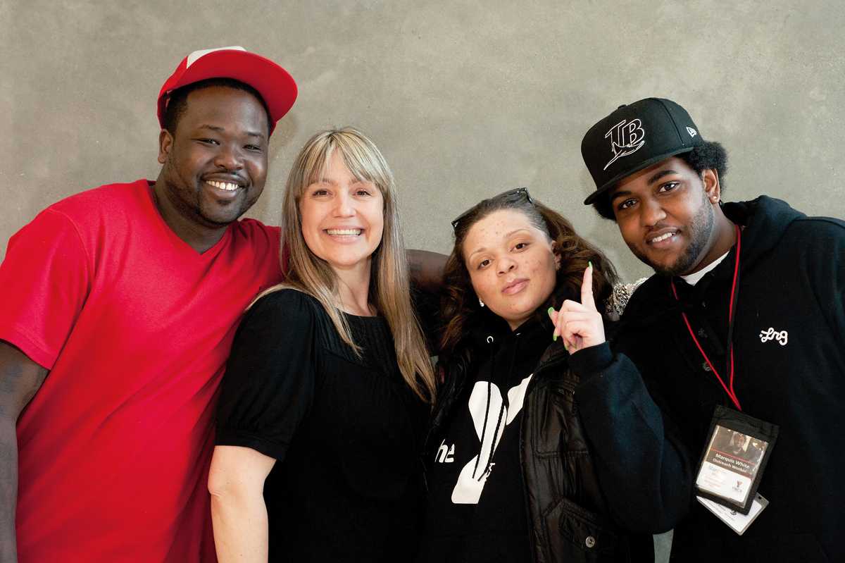 (From left to right) J&#8217;Quai Holiday, Eleuthera Lisch, Ebony Johnson and Marquise White. Holiday, Johnson and White are outreach workers for the Alive &amp; Free program.