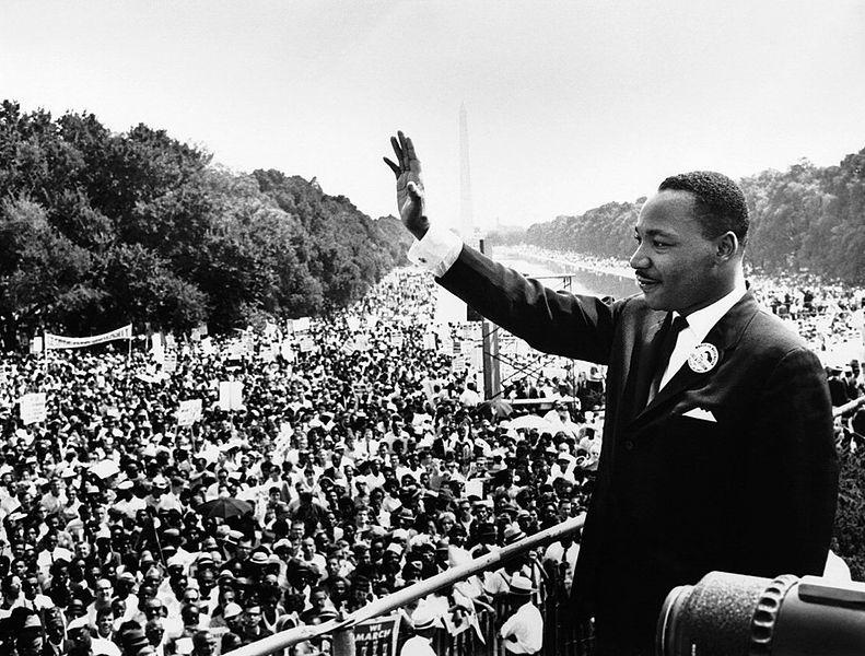 Martin Luther King Jr. gives his famous &#8220;I Have a Dream&#8221; speech on Aug. 28, 1963 (Creative Commons).