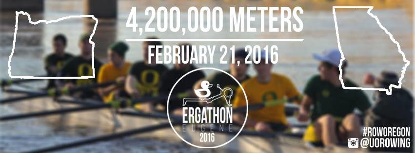 The club rowing team is set to row 4.2 million meters on Sunday, February 21. (Courtesy UO Rowing)