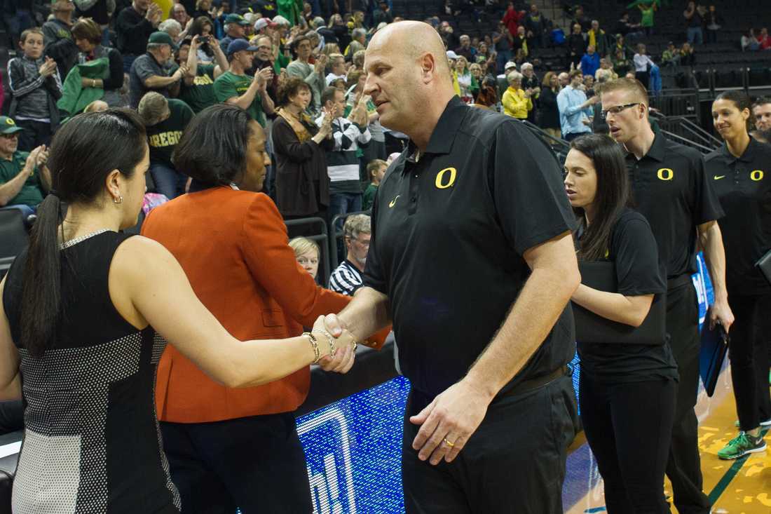 The Oregon women&#8217;s basketball team announced Wednesday morning it will host Connecticut, Michigan State and Oklahoma next season&#160;at Matthew Knight Arena in celebration of Phil Knight&#8217;s 80th birthday. The four teams will play a one-day doubleheader on Saturday, Nov. 25. The Ducks will play Oklahoma in just the second meeting &#8230;