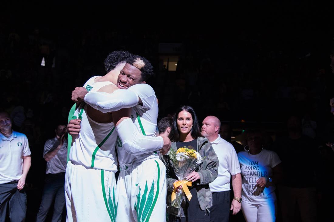 It was a memorable night for the seniors of Oregon men&#8217;s basketball. With 16:34 remaining in the Saturday afternoon game against Colorado, forward Chris Boucher slammed down a dunk to put the Ducks ahead by 23. As the crowd erupted in cheers for the senior on senior night, Boucher proceeded &#8230;