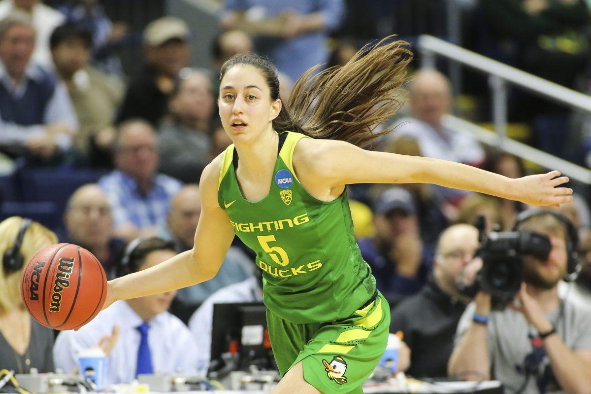 The Oregon Ducks take on the Maryland Terrapins in the Sweet 16 of the NCAA Tournament at Webster Bank Arena in Bridgeport, CT on March 25, 2017 (Courtesy &#8211; Eric Evans/Oregon Athletics)