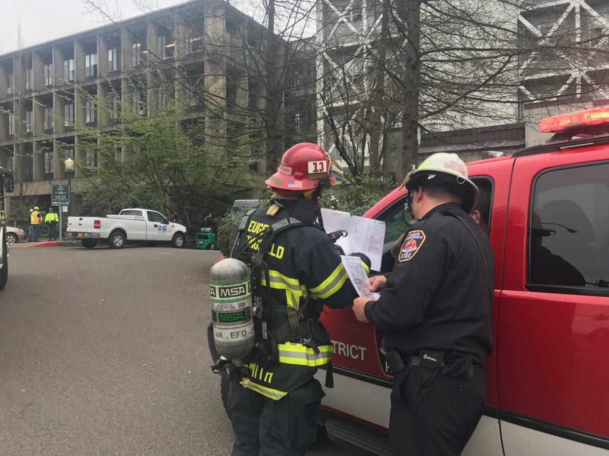 A gas leak has been reported at Klamath Hall