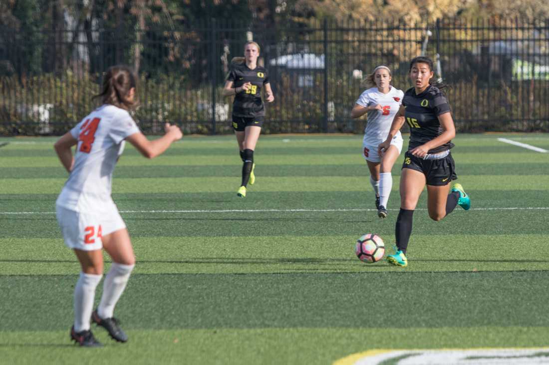 With her parents watching from the stands, Jessica Yu propelled the Oregon Ducks to a 1-0 victory over the Montana Grizzlies with her first career goal. &#8220;It&#8217;s always fun to see your daughter play,&#8221; Yu&#8217;s father Jeff Yu said. &#8220;And in a big stage like this, to get her first &#8230;