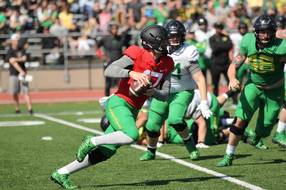 When Oregon&#8217;s starting quarterback Justin Herbert walked off the field at the end of the first quarter, the Ducks&#8217; worst nightmare was coming true: they would be without their starting quarterback as they entered the toughest stretch of their schedule. With Herbert&#8217;s fractured collarbone set to keep him out for &#8230;