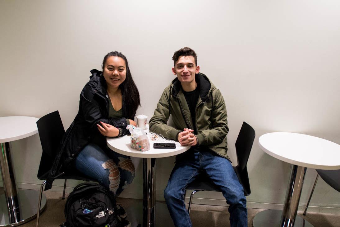 Monica Chao and Noam Fien, students at the University of Oregon. Nov. 15, 2017. (Madi Mather/Emerald)