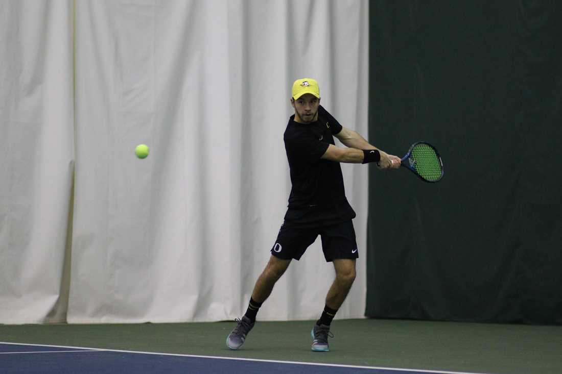 With all eyes on the Intercollegiate Tennis Association&#8217;s No.17 doubles partners Thomas Laurent and Cormac Clissold, Oregon men&#8217;s tennis has secured the all-important doubles point with sophomore Ty Gentry and senior Simon Stevens going 14-1 in the 2017-18 season as well. Gentry and Stevens come in at No. 37 in &#8230;