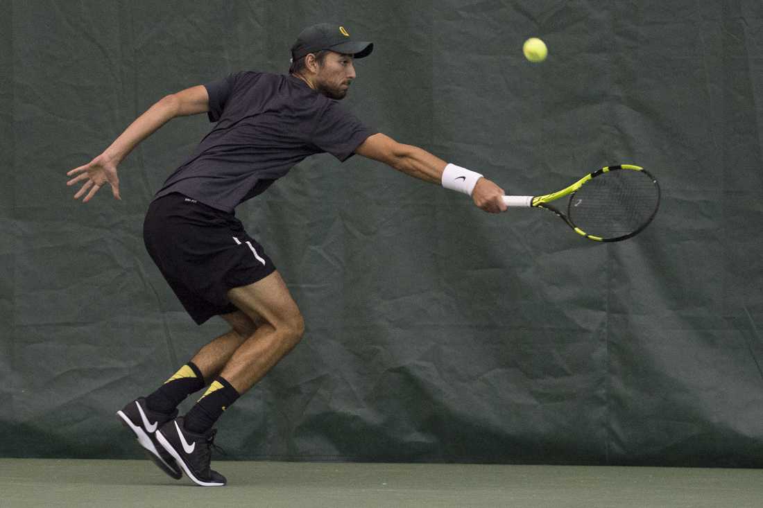 The Oregon men&#8217;s tennis team continued its busy week on Saturday, losing to Cornell 4-2 in Iowa after defeating Utah State on Wednesday 4-0. The loss ended Oregon&#8217;s six-game winning streak and brought its record to 9-3 on the season. For the seventh straight match, Oregon won the doubles point. &#8230;