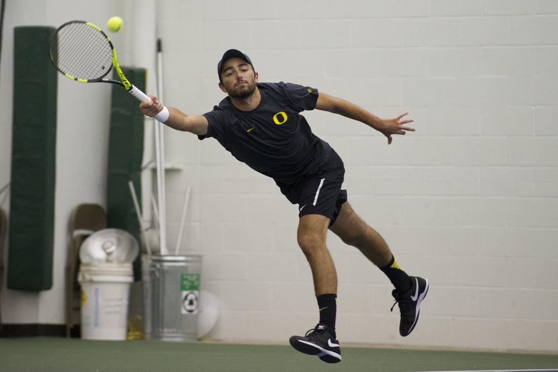 After ending its losing streak last week with a 5-2 win over Santa Clara, Oregon men&#8217;s tennis returned to the court Saturday to take on a familiar foe. The Drake Bulldogs and Oregon have played each of the last two seasons, splitting the matches. Drake won 4-3 in 2016 thanks &#8230;