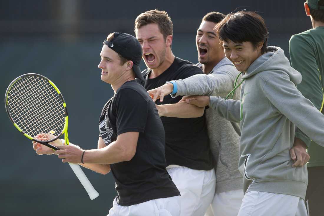 Emotions ran high from beginning to end of Oregon&#8217;s Senior Day in the Student Tennis Center on Sunday. Through all the celebration, there was still an important match to be played as Oregon is still fighting to get to NCAAs.&#160;The No. 49 Ducks dominated Arizona 4-0 in front of a &#8230;