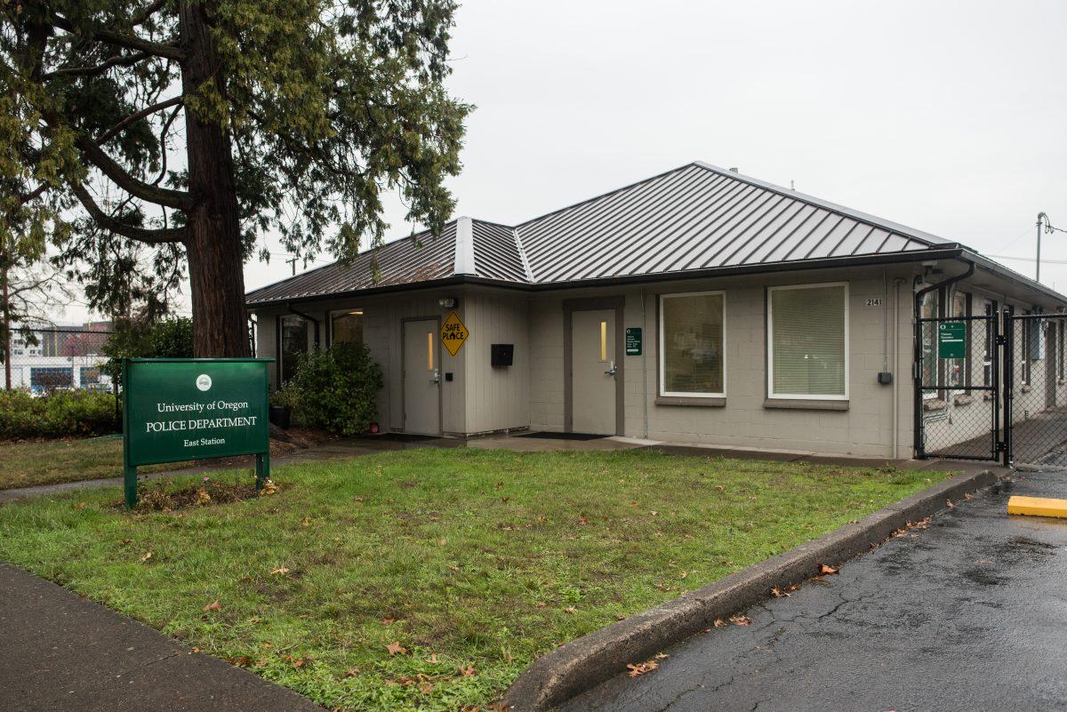 The University of Oregon Police Department East Station. (Marissa Willke/Emerald)