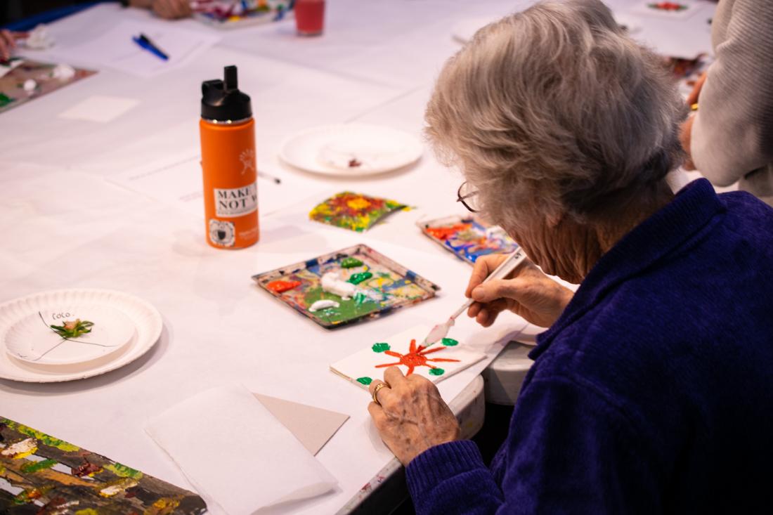 The Reflection's and Connection's workshop hosts weekly art classes at the Jordan Schnizer Museum of Art with crafts that are aimmed to stimulate participants.(Kimberly Harris/Emerald)