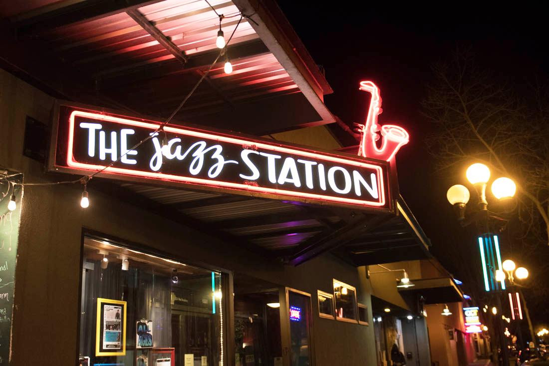 1st Monday Jazz Orchestra plays at the The Jazz Station in Eugene, Ore. on Feb. 3, 2020. (Madi Mather/Emerald)