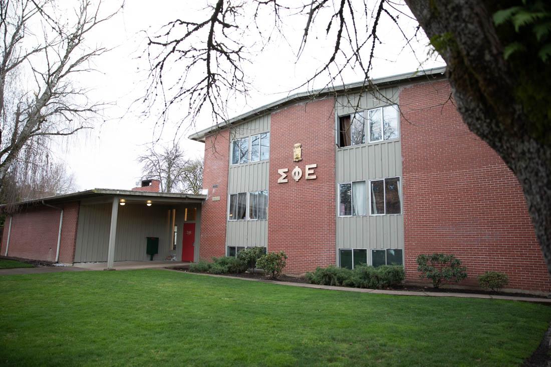 The outside of the Sigma Phi Epsilon Fraternity house. (Maddie Stellingwerf/Emerald)