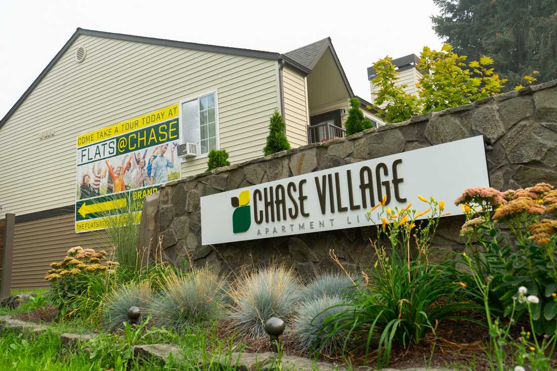 Chase Village is an apartment complex located near Autzen Stadium in Eugene. With the school year soon approaching, University of Oregon students have growing concerns about how communal living could lead to the spread of COVID-19. (Summer Surgent-Gough/Emerald)