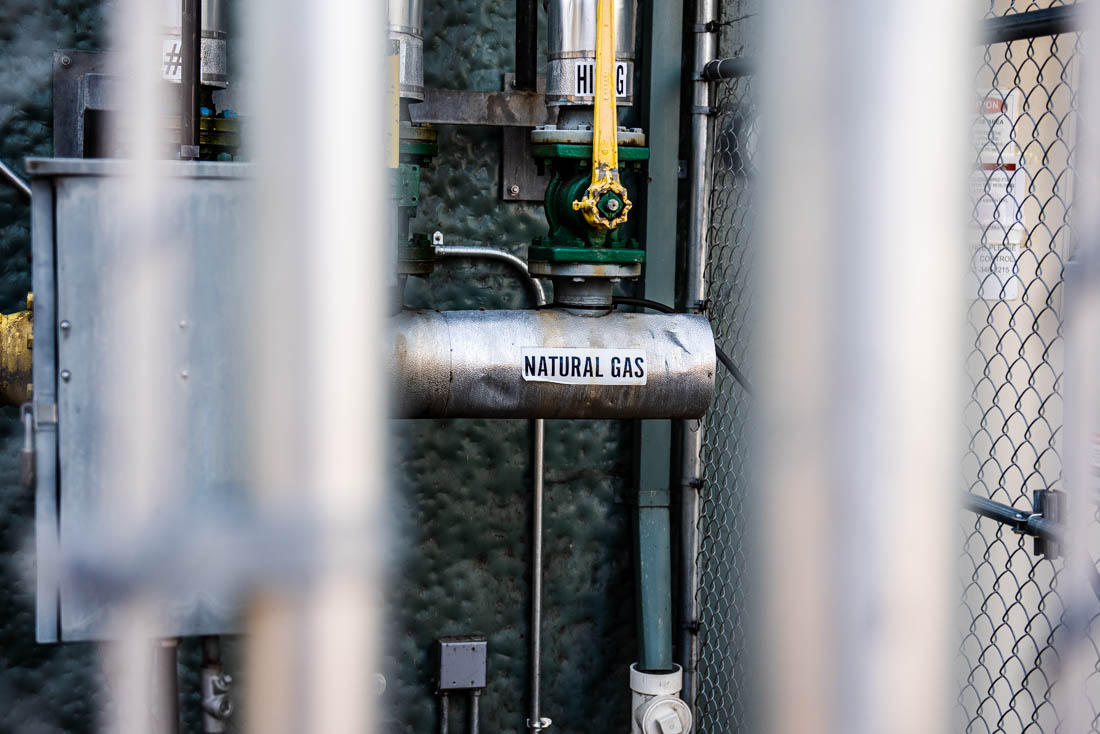 A majority of the natural gas the University of Oregon purchases from NW Natural, a gas provider, is used to heat campus. The UO Central Power Station is responsible for providing energy to the University of Oregon. (Ian Enger/Emerald)