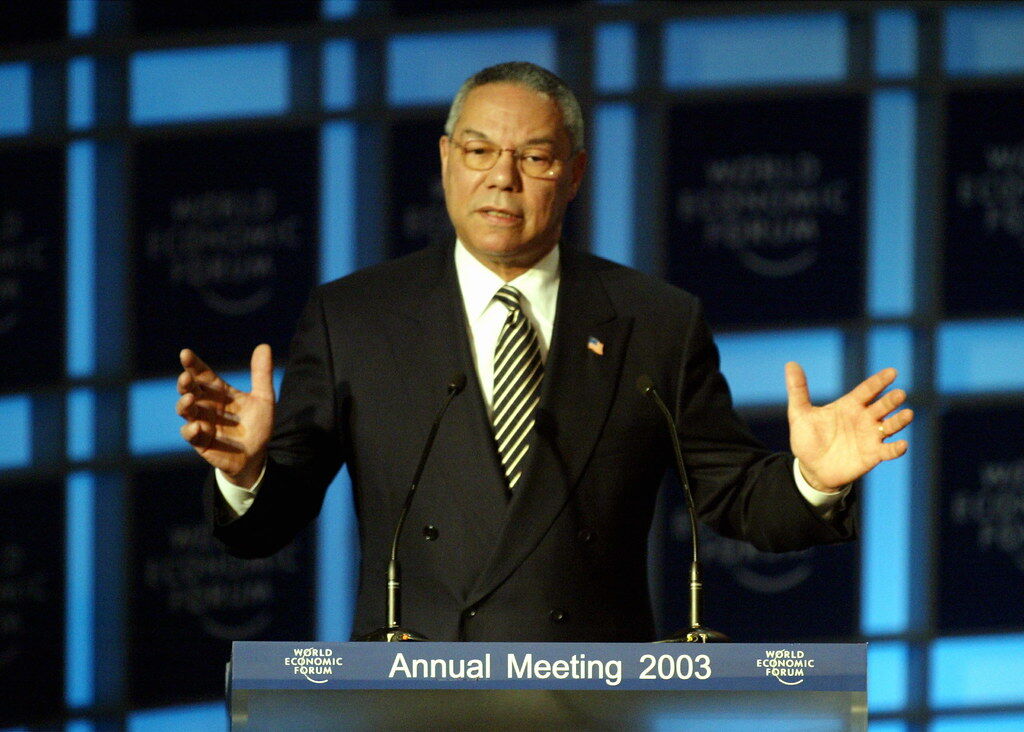 "Colin Powell - Word Economic Forum Annual Meeting Davos 2003" by World Economic Forum is licensed under CC BY-NC-SA 2.0