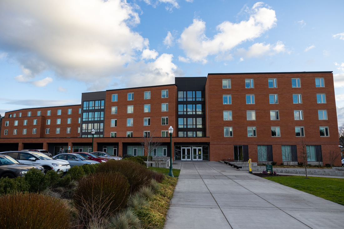 Kalapuya Ilihi hall is home to the Native American and Indigienous Studies community. Academic and residential communities allow students with common interests and identities to live and learn together. (Molly McPherson/Emerald)