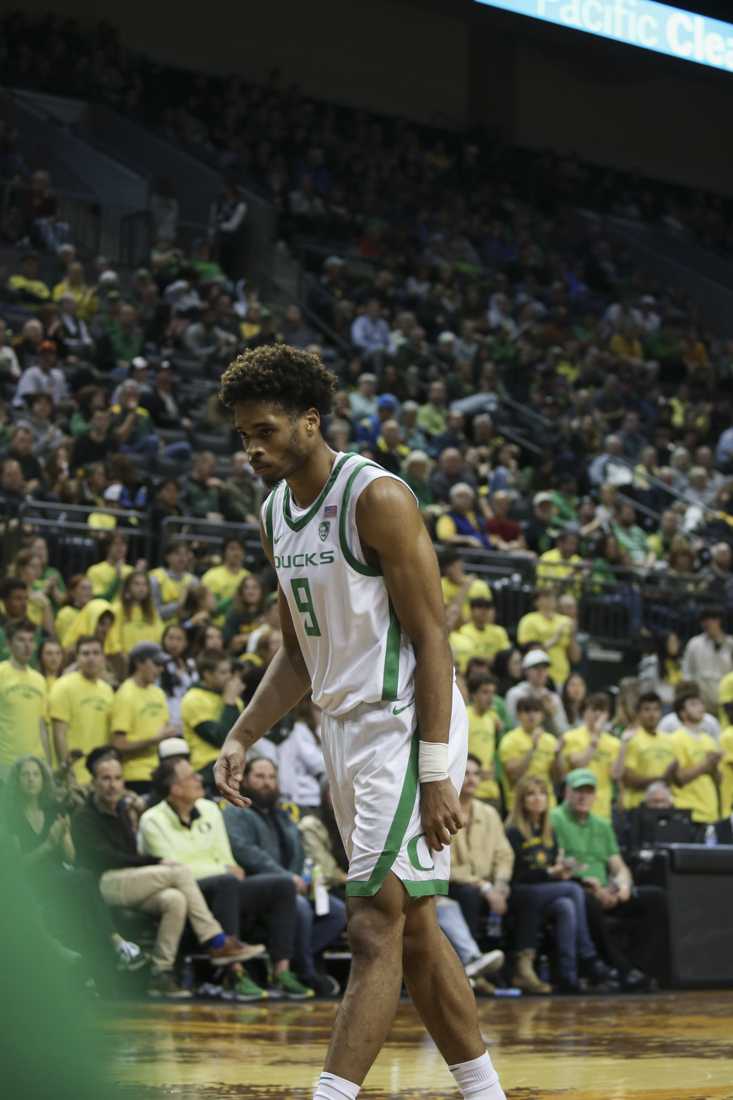 The Oregon Ducks beat the Montana Grizzlies 75-61 on Friday November 10, 2023 at Matthew Knight Arena in Eugene, Ore. (Lulu Devoulin/ Emerald)