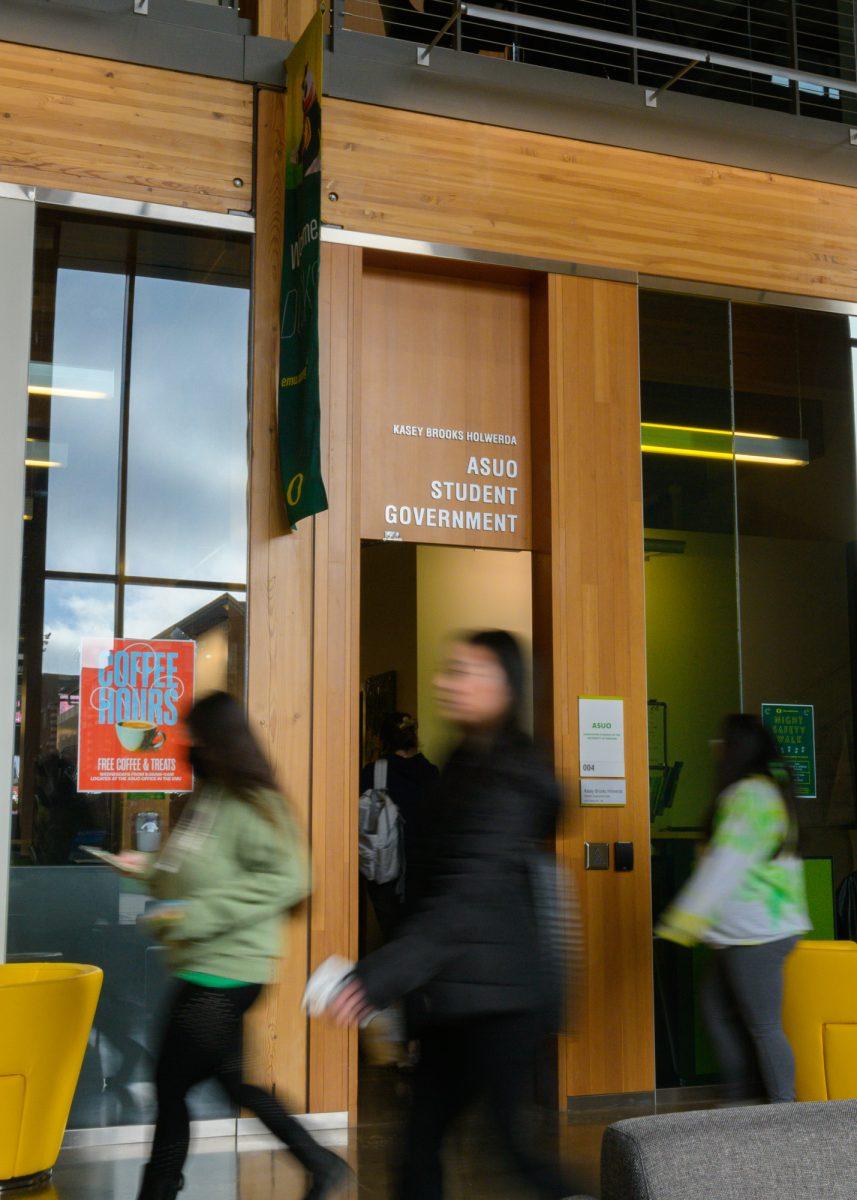 The ASUO student government office is located inside Erb Memorial Union, at the University of Oregon on Nov. 7, 2023. (Eric Becker/Emerald)