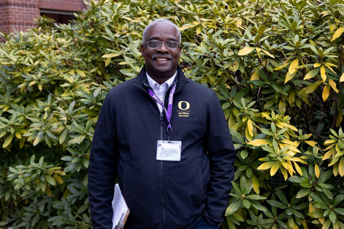 Johnny Earl is stepping down as the SEIU President. Johnny Earl is a Custodial Coordinator in Campus Planning and Facilities services at University of Oregon in Eugene, Ore., (Kemper Flood/ Daily Emerald).