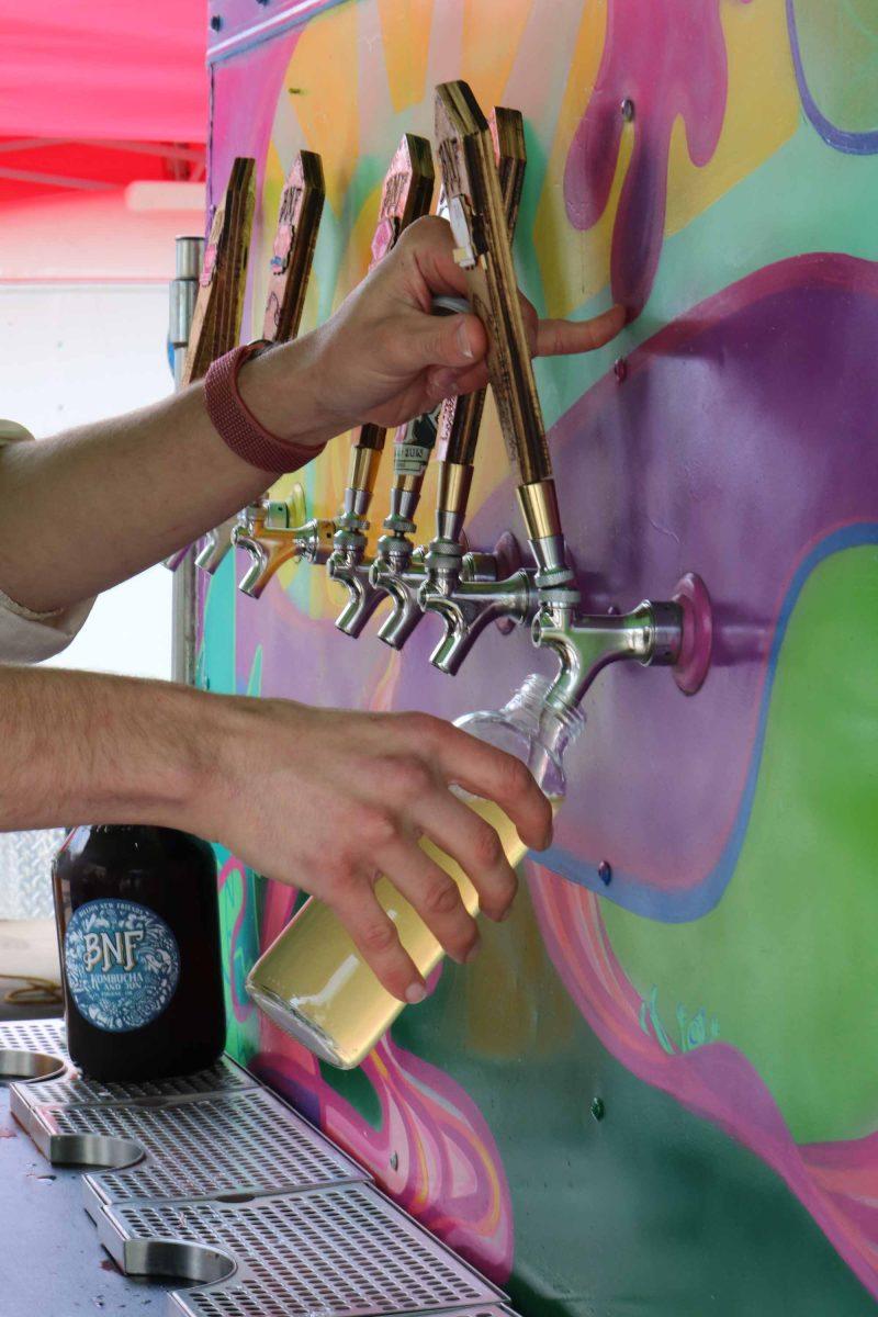 BNF Kombucha is poured on tap.