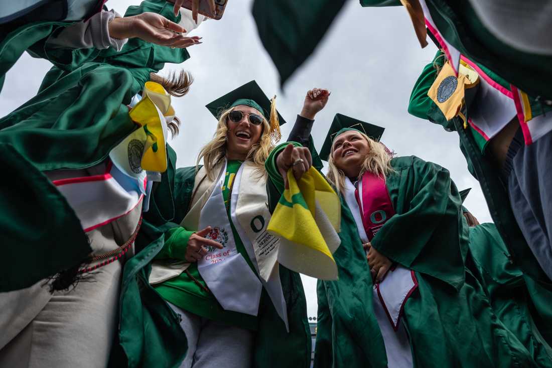 The 147th University of Oregon Commencement Ceremony took place on June 17, 2024 in Autzen Stadium in Eugene, Ore. (Molly McPherson/Emerald)