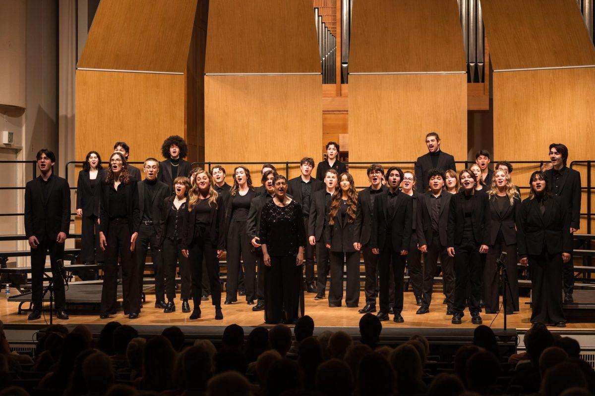 UO Chamber Choir performing at their Bon Voyage concert.

Photo Courtesy Athena Delene 