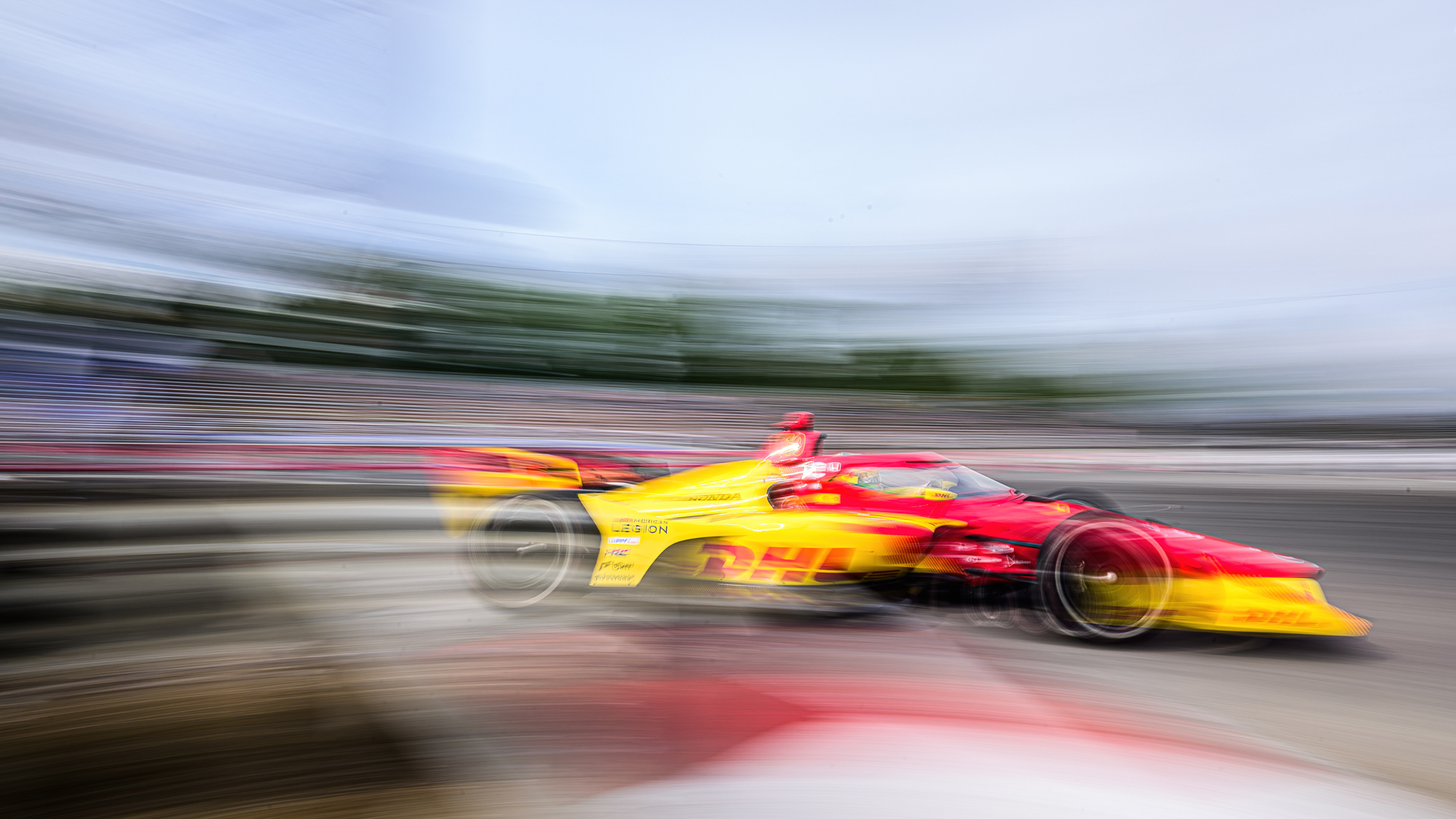 INDYCAR points leader and Chip Ganassi driver Alex Palou (10) slows down coming off the front straightaway into turn one.  The Bitnile.com Grand Prix of Portland was held at Portland International Raceway in Portland, Ore., between Aug. 23-25, 2024.  (Eric Becker/Emerald)